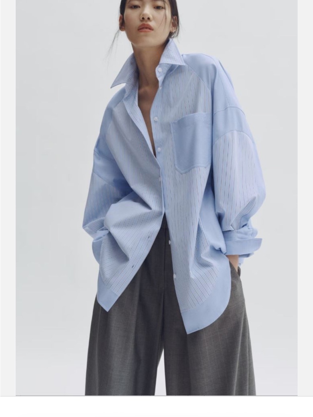 NWT STELLA MCCARTNEY X H&M Oversized Poplin Shirt EURO LARGE SEALED FROM ENGLAND